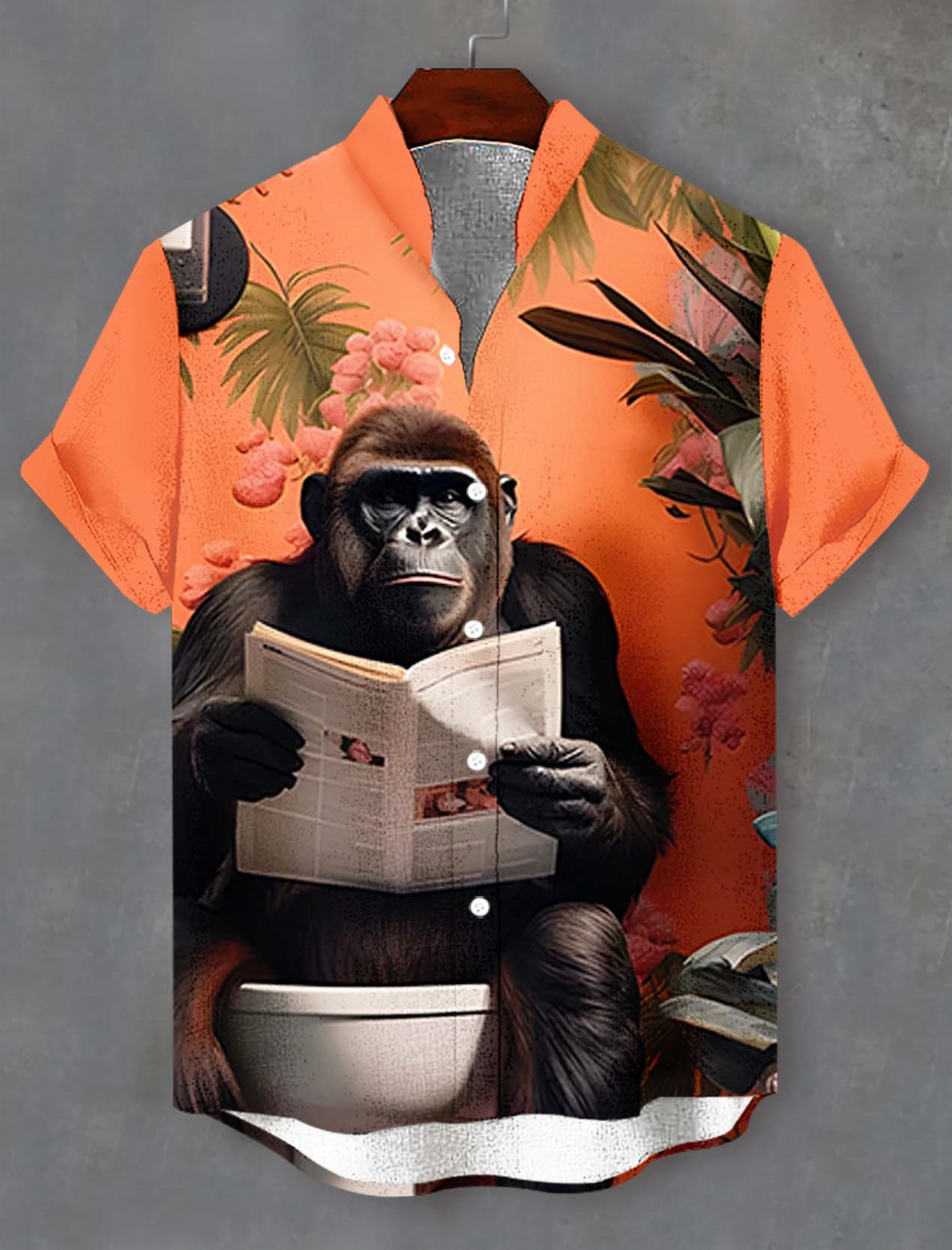 Men's Fun Animal Graphic Short Sleeve Shirt