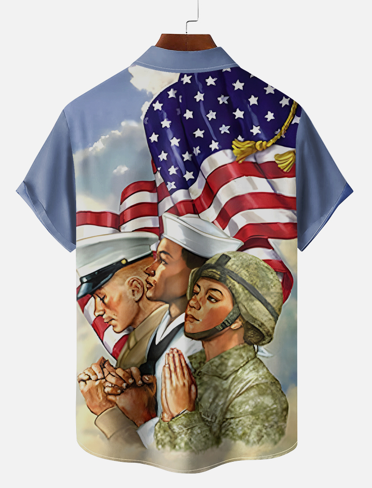 Men's Retro Graphic Short Sleeve Shirt