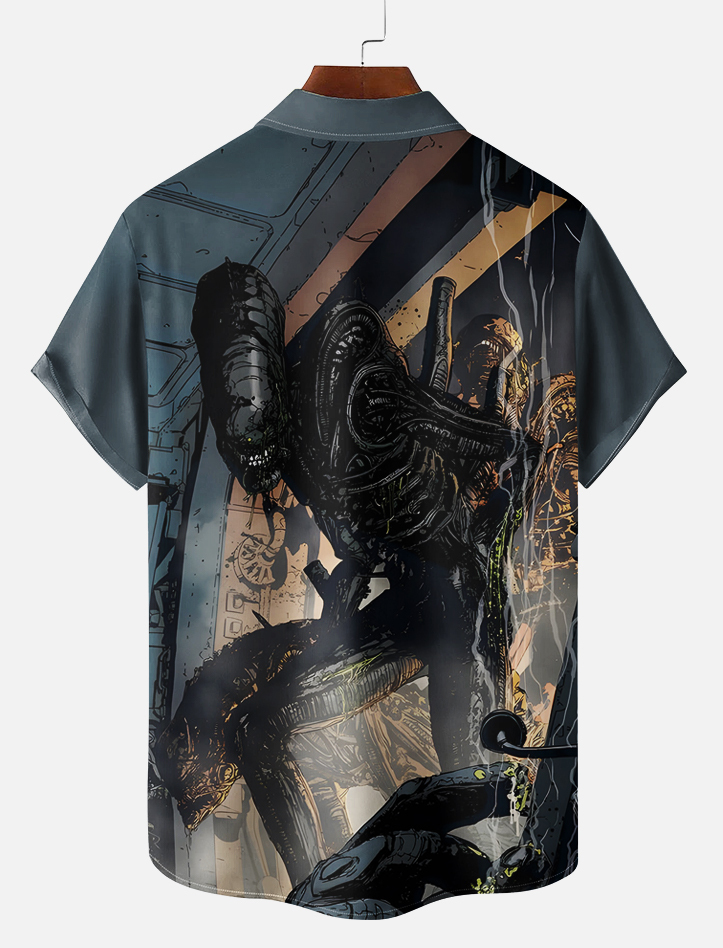 Men's Classic Movie Graphic Short Sleeve Shirt