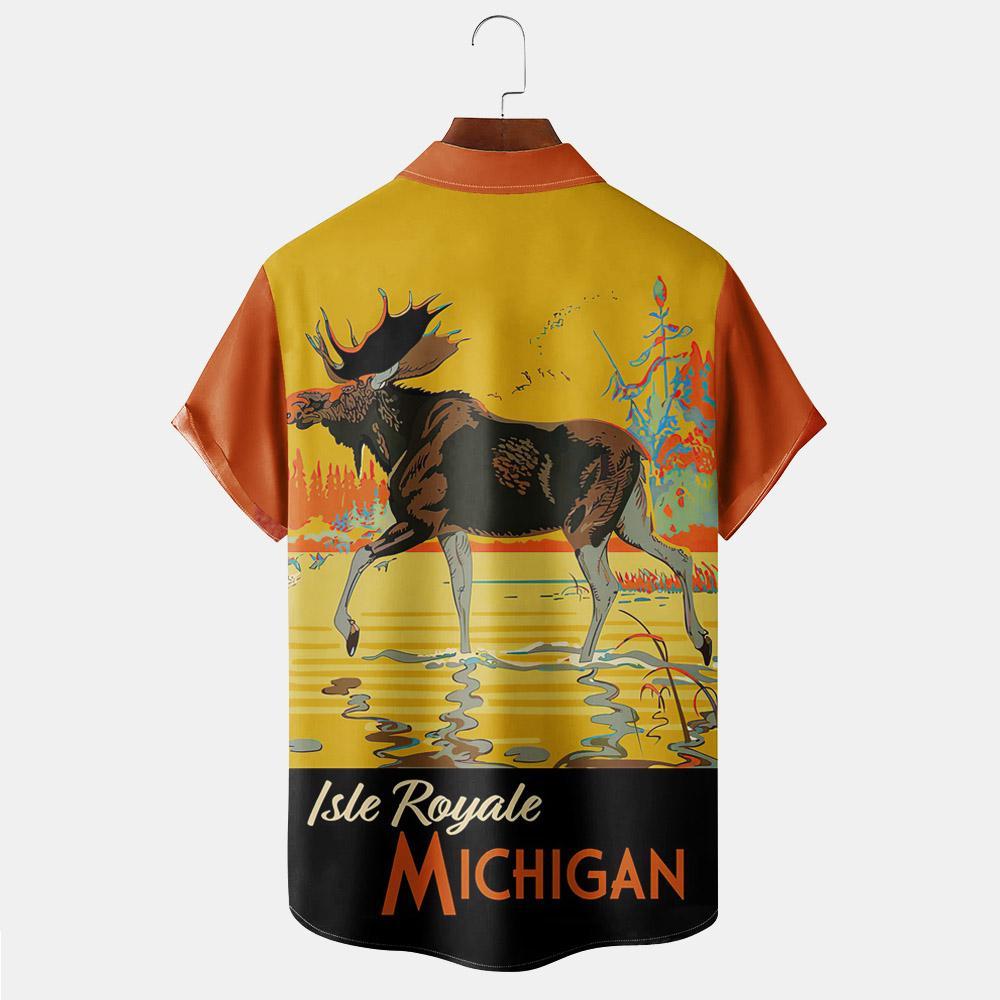 Vintage Magazine pattern short sleeved shirt