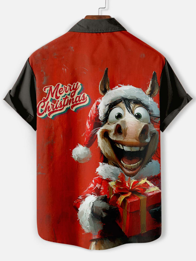 Men's Fun Cartoon Graphic Short Sleeve Shirt