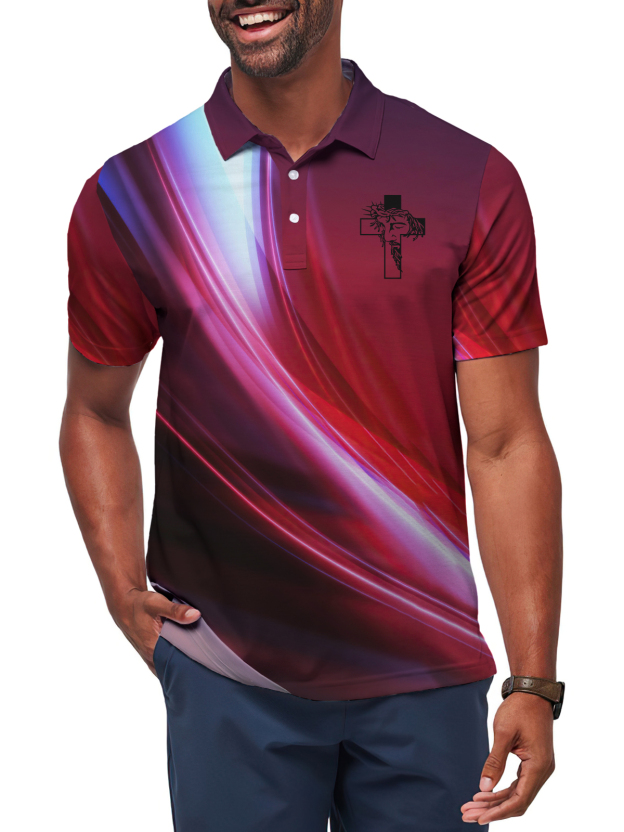 Stylish Blue Print Cotton Linen Shirt