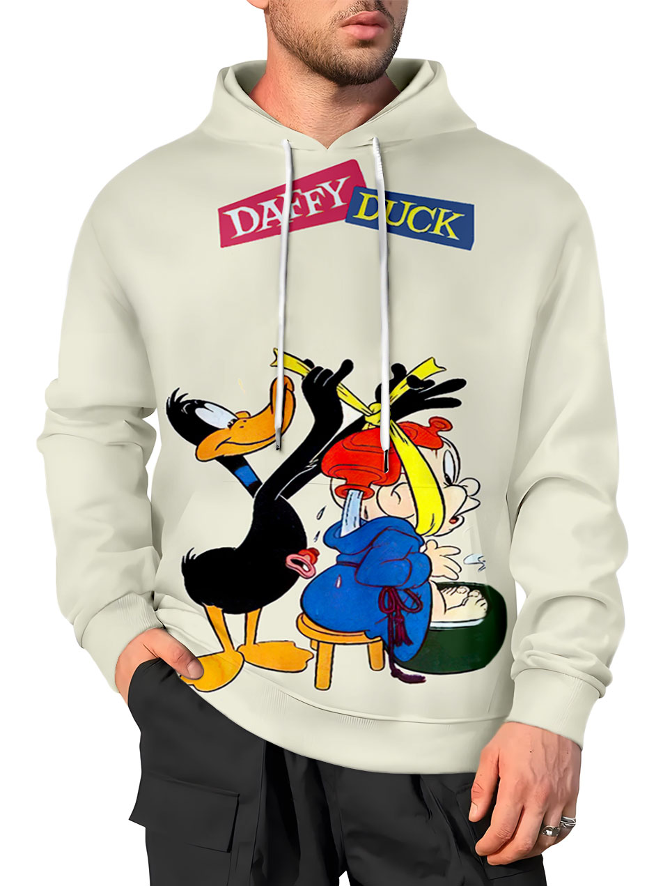 Men's Casual Art Cartoon Graphic Hoodie