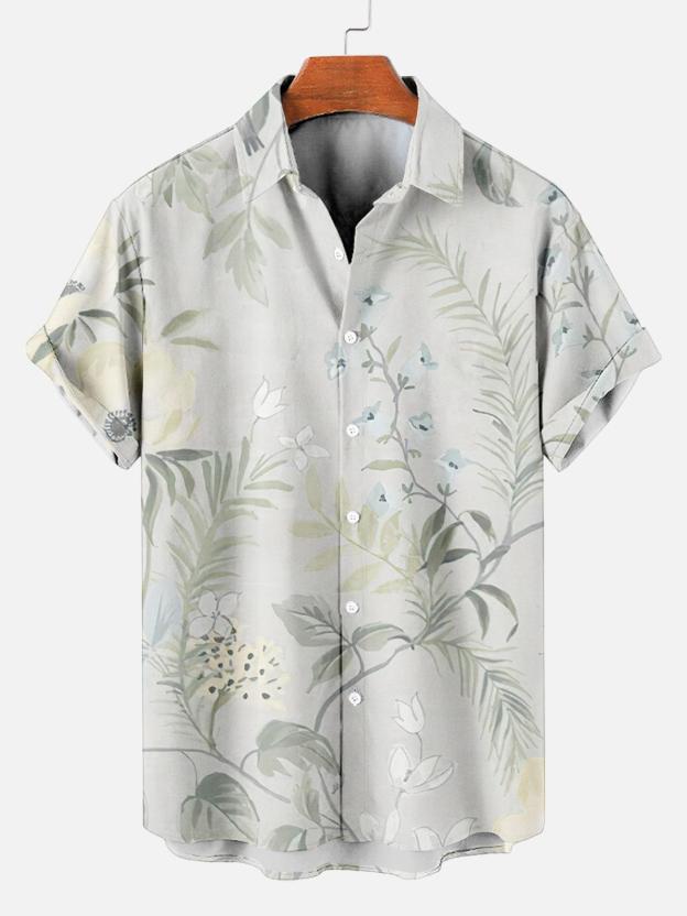 Men's Short Refreshing elegant hawaii Sleeve Shirt