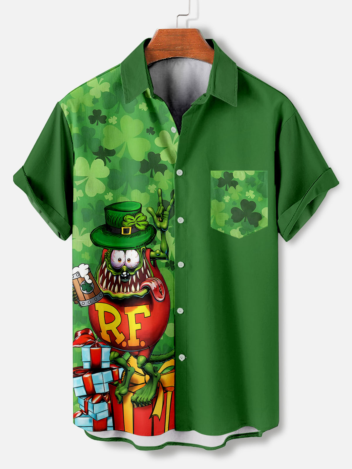 Men's Retro Comic Cartoon Classic Character Graphic Short Sleeve Shirt