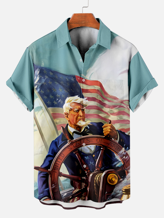 [Copy]Men's Vintage Witch Oil Painting Art Halloween Short Sleeve Shirt