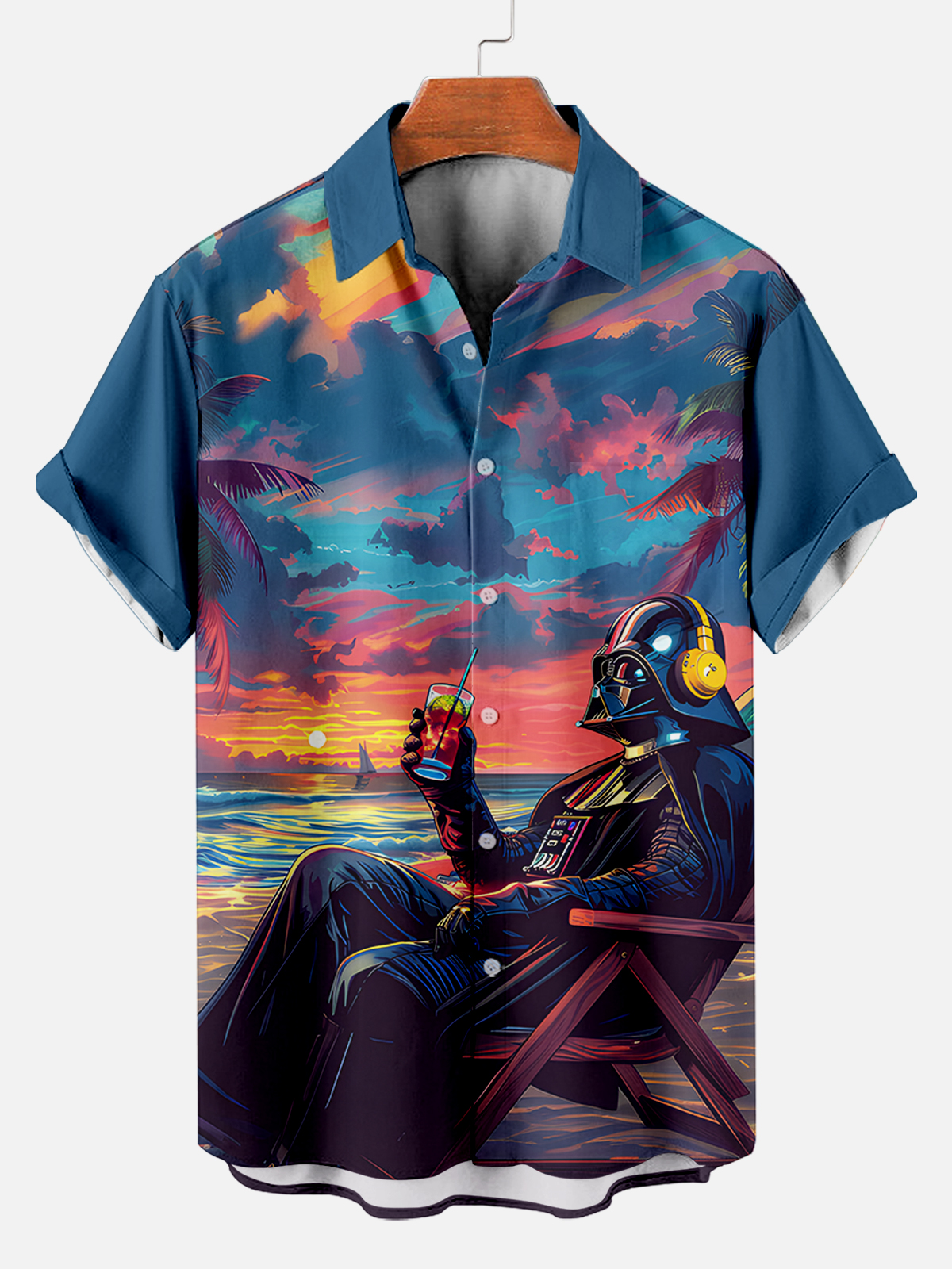 [Copy]Men's Vintage Witch Oil Painting Art Halloween Short Sleeve Shirt