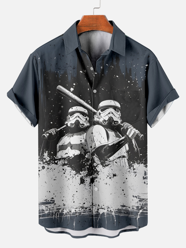 Men's Classic Movie Graphic Short Sleeve Shirt