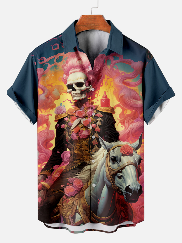 Men's Day of the Dead Graphic Short Sleeve Shirt