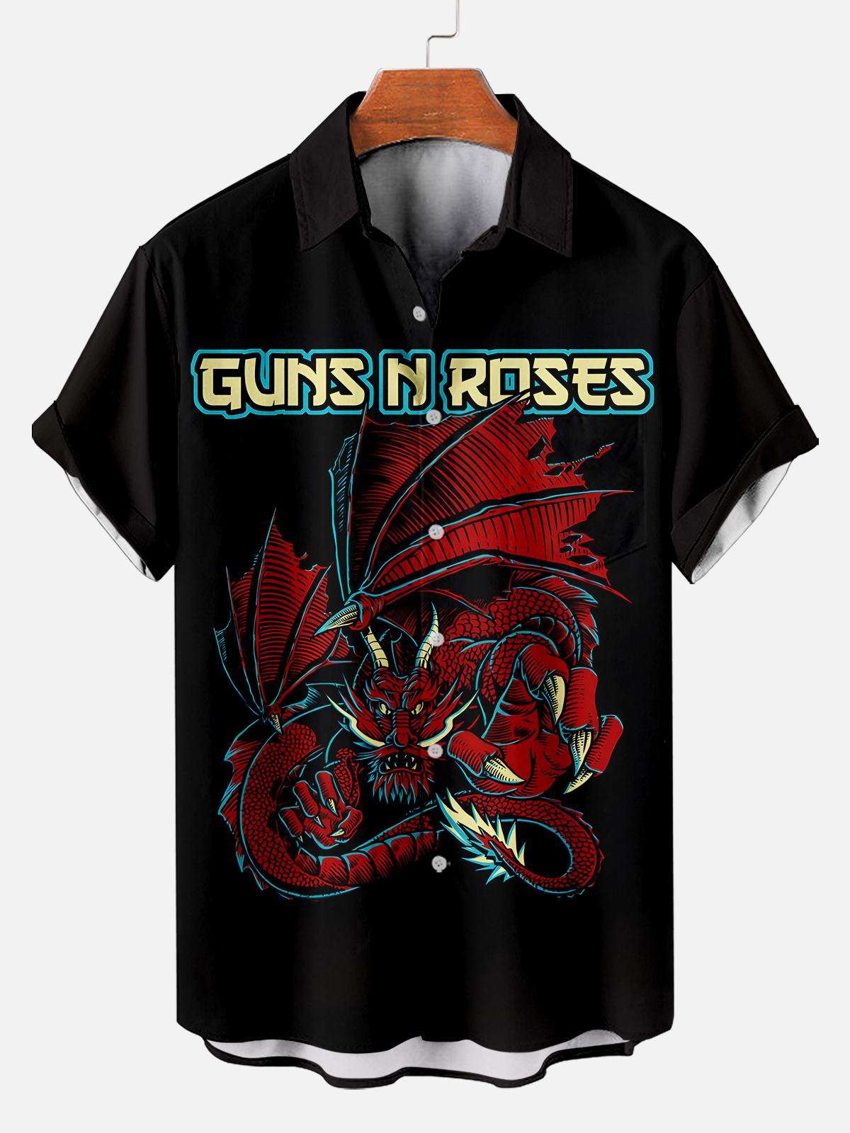 Men's Cartoon Graphic Short Sleeve Shirt