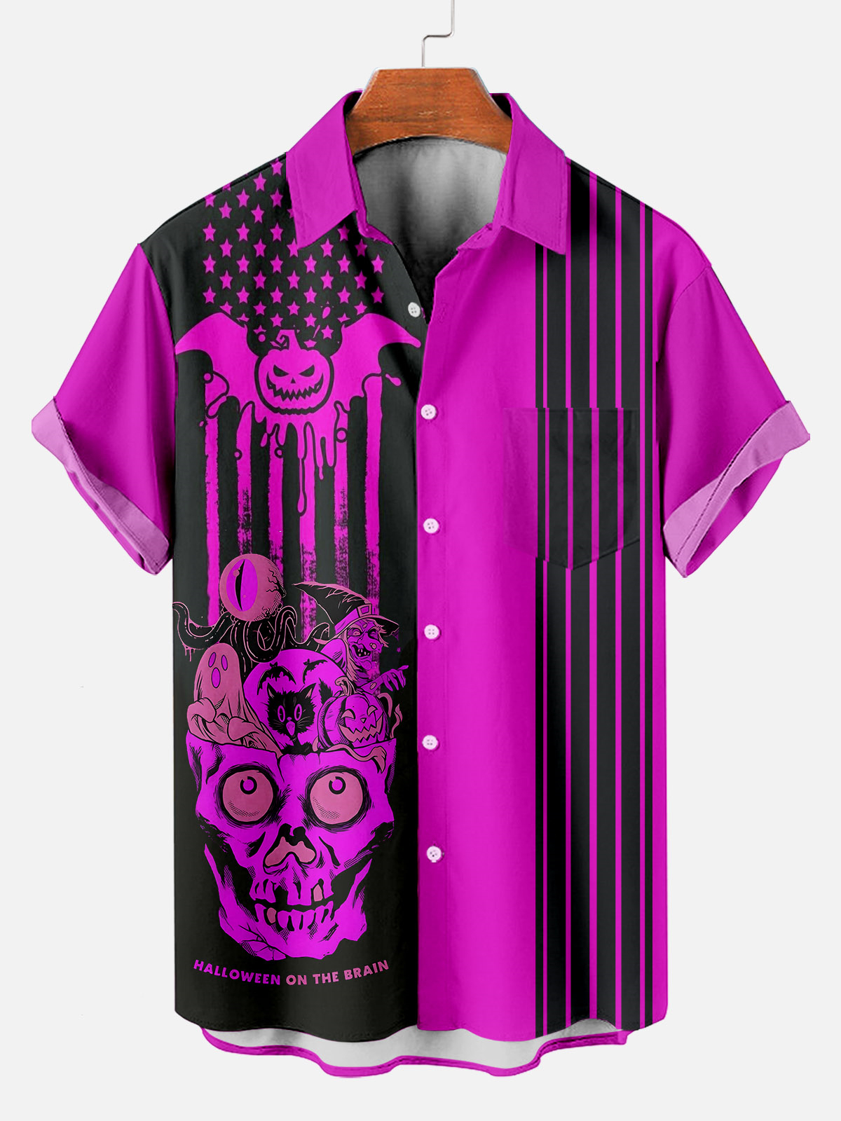Men's Halloween Graphic Short Sleeve Shirt
