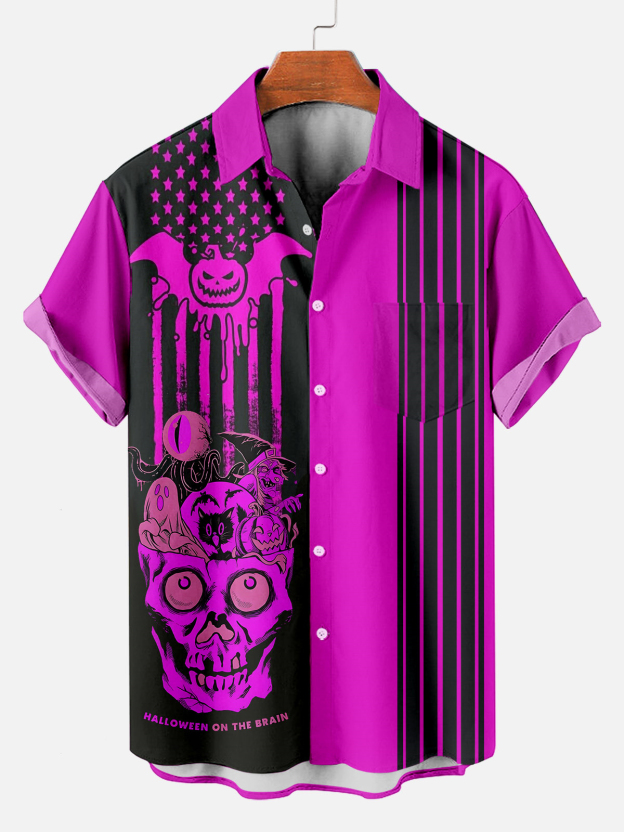 Men's Halloween Graphic Short Sleeve Shirt