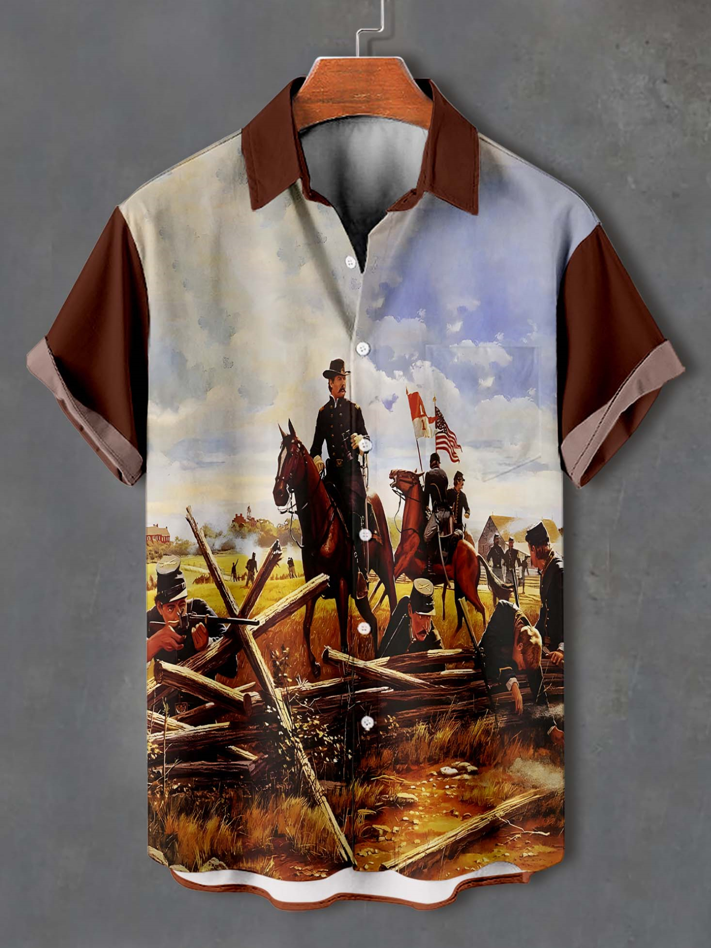 Men's Retro Graphic Short Sleeve Shirt