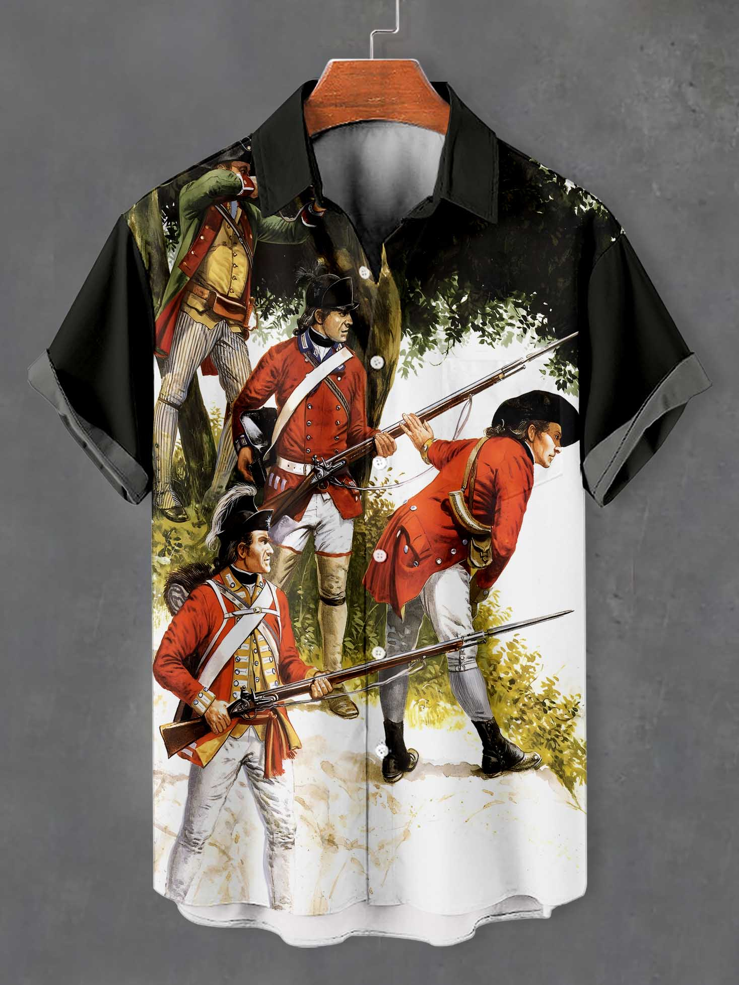 Men's Historical War Illustrated Short Sleeve Shirt