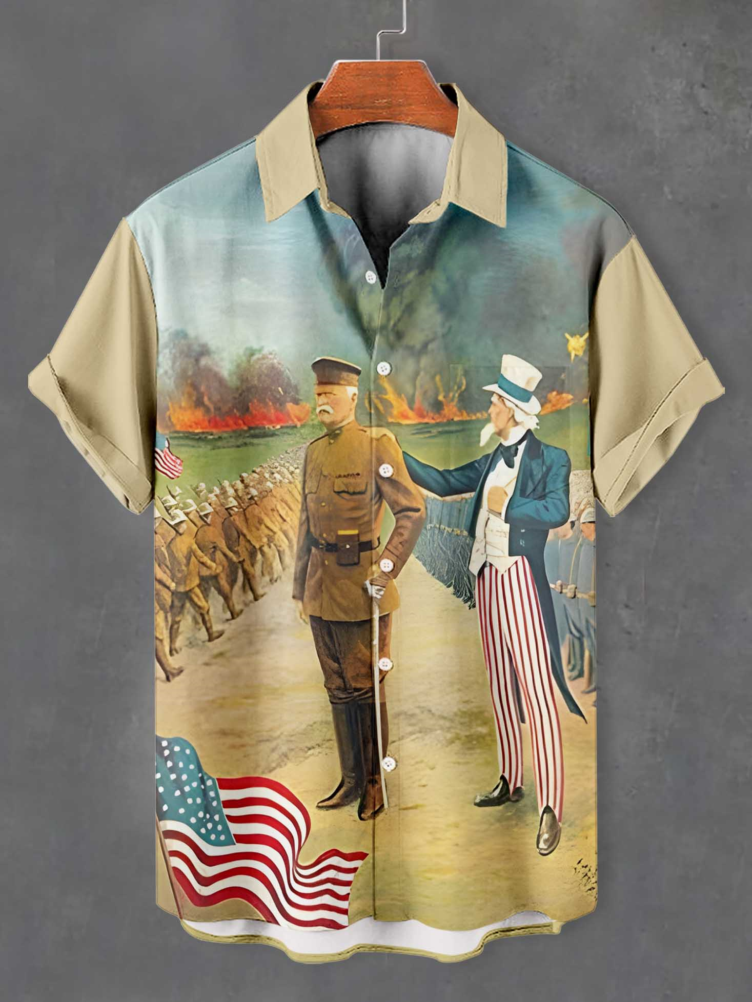 Men's Fun Cartoon Graphic Short Sleeve Shirt