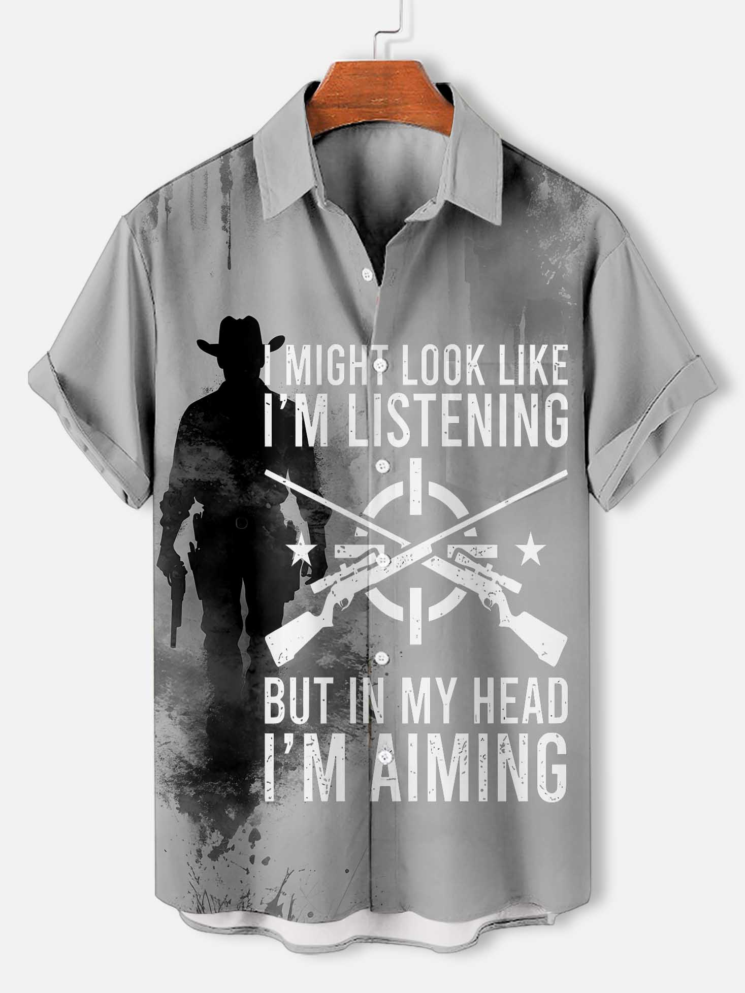 Men's Slogan Short Sleeve Shirt