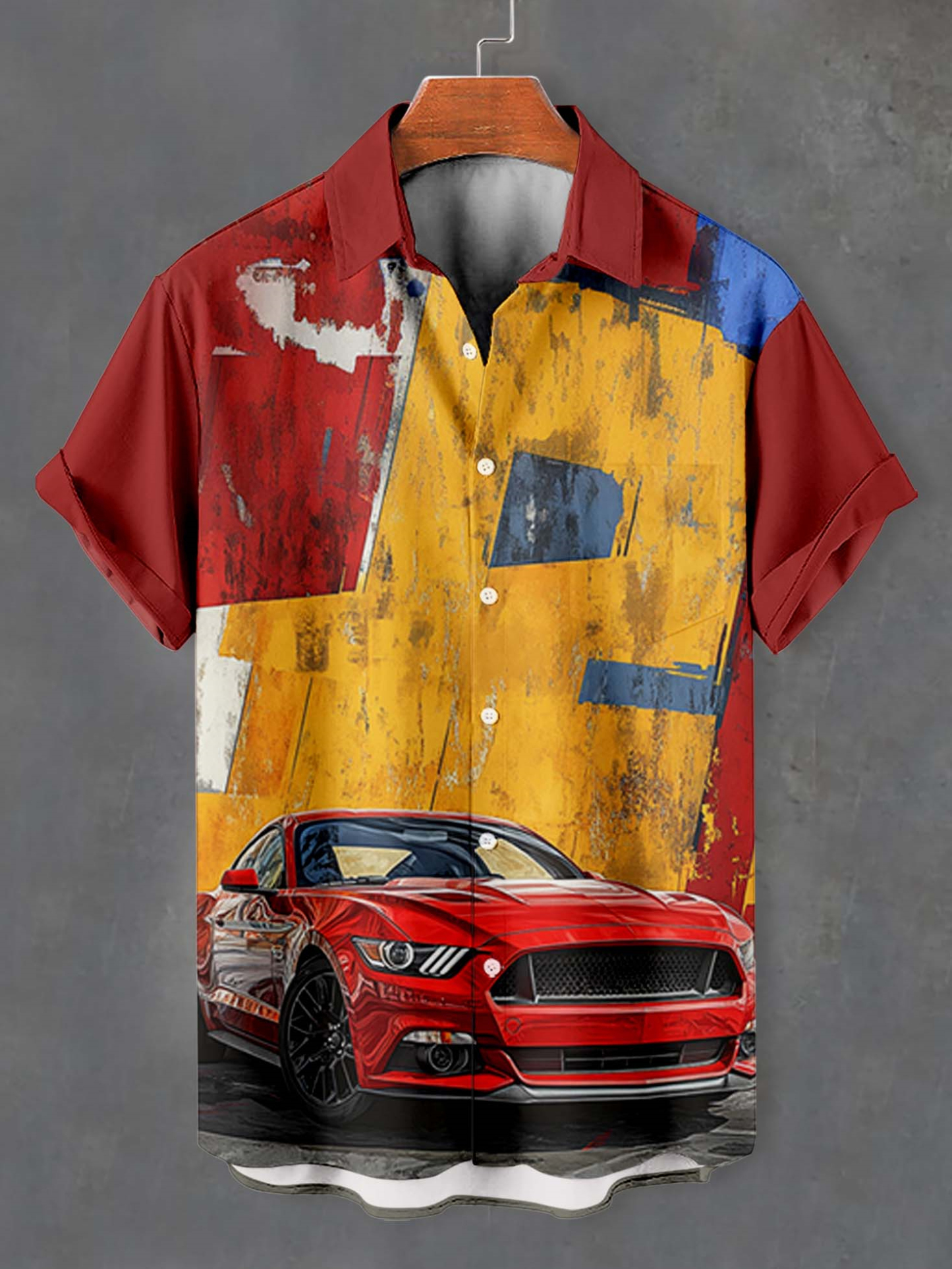 Men's Car Graphic Short Sleeve Shirt