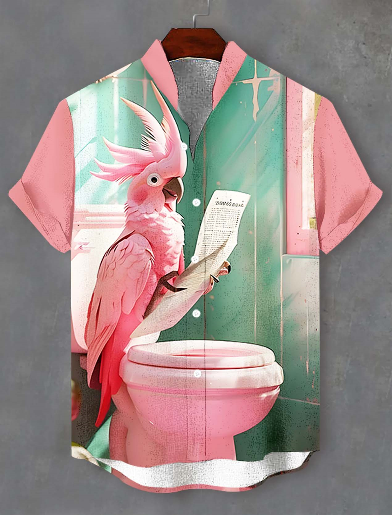 Men's Fun Animal Graphic Short Sleeve Shirt