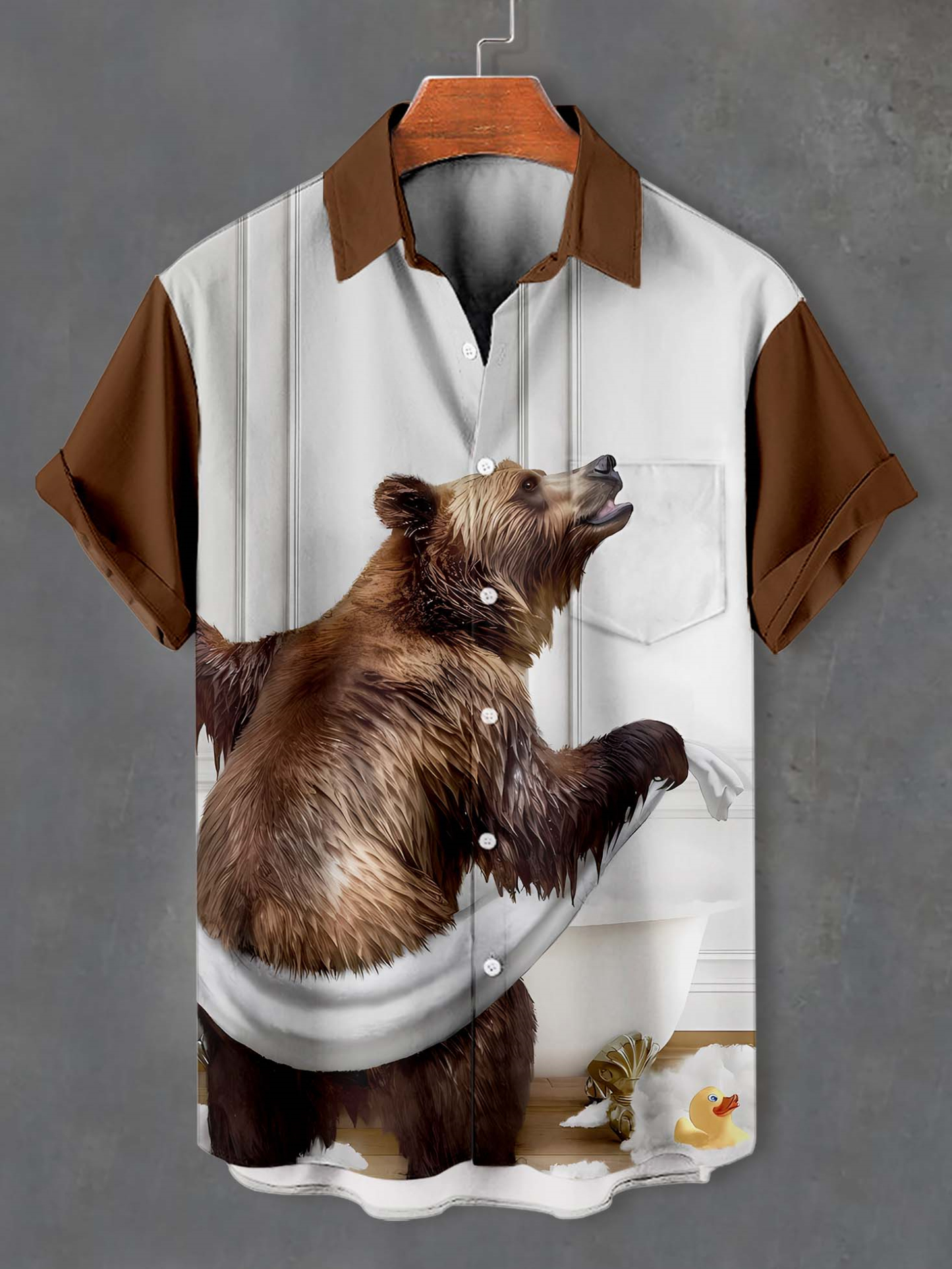 Men's Fun Animal Graphic Short Sleeve Shirt