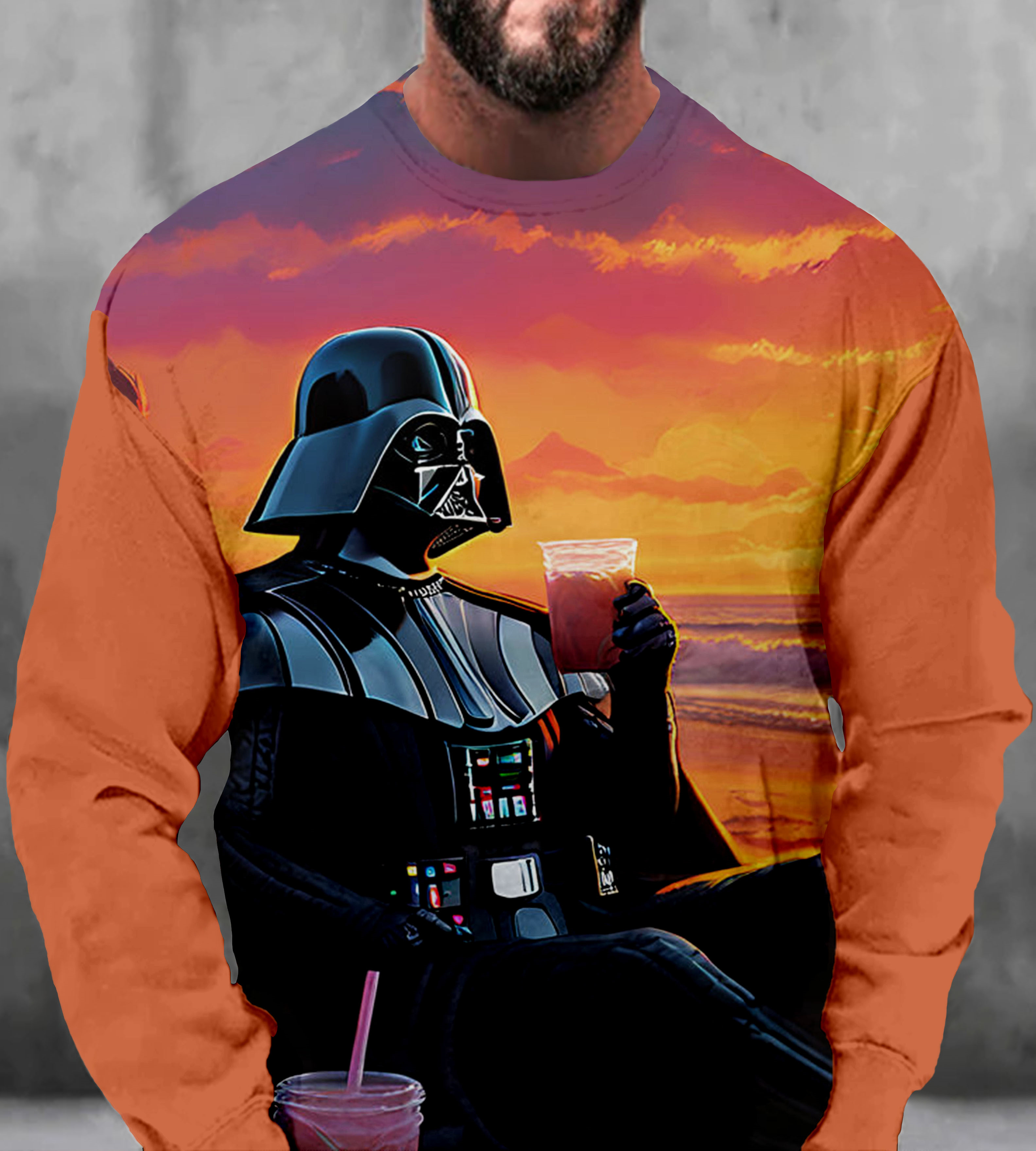 Men's Casual Classic Movie Graphic Long Sleeve Sweater