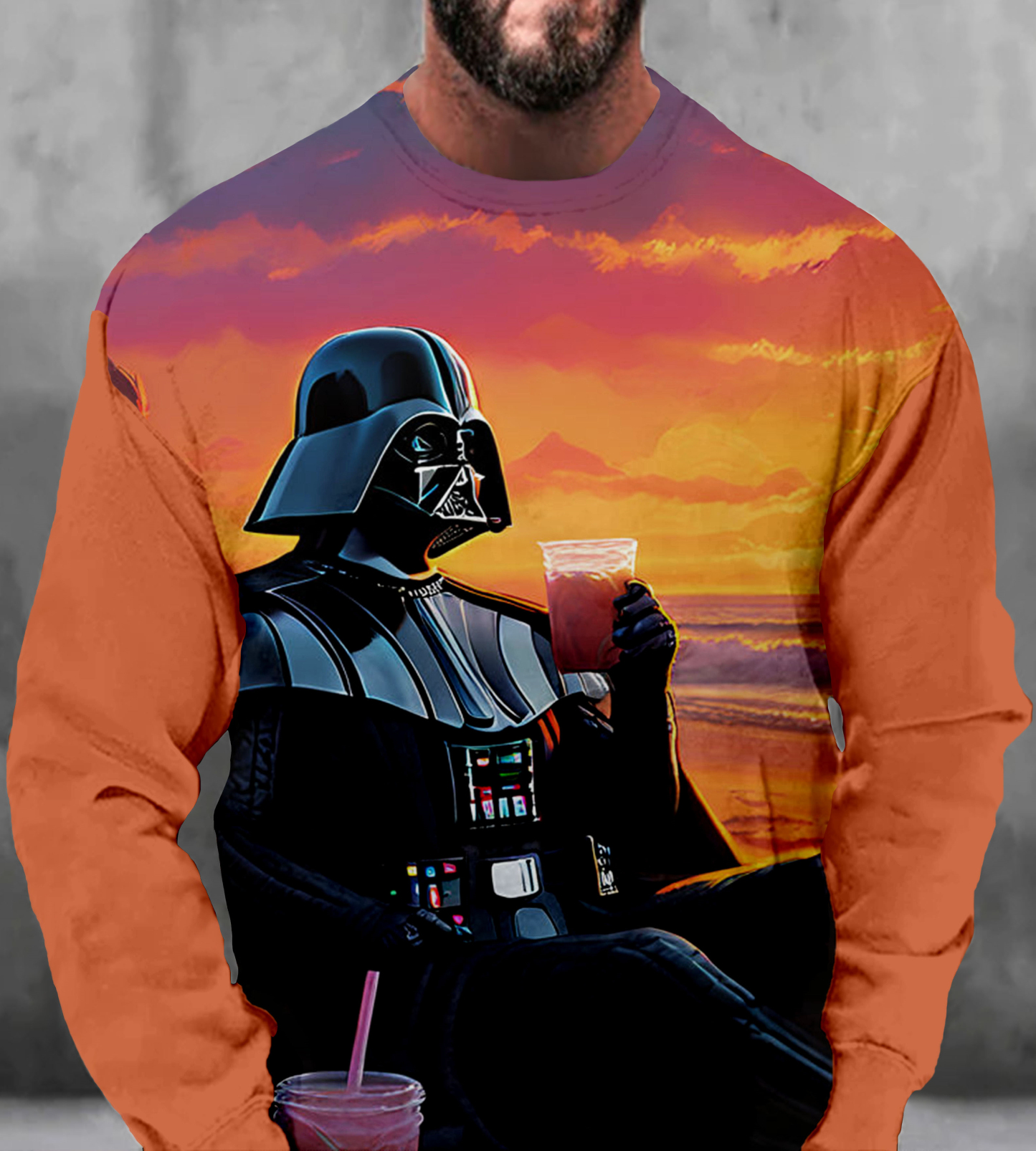 Men's Casual Classic Movie Graphic Long Sleeve Sweater