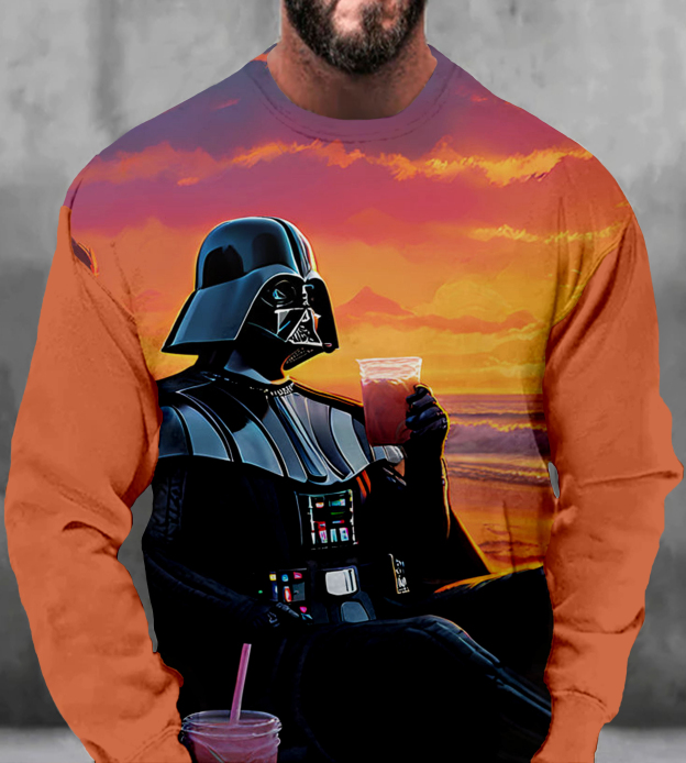 Men's Casual Classic Movie Graphic Long Sleeve Sweater