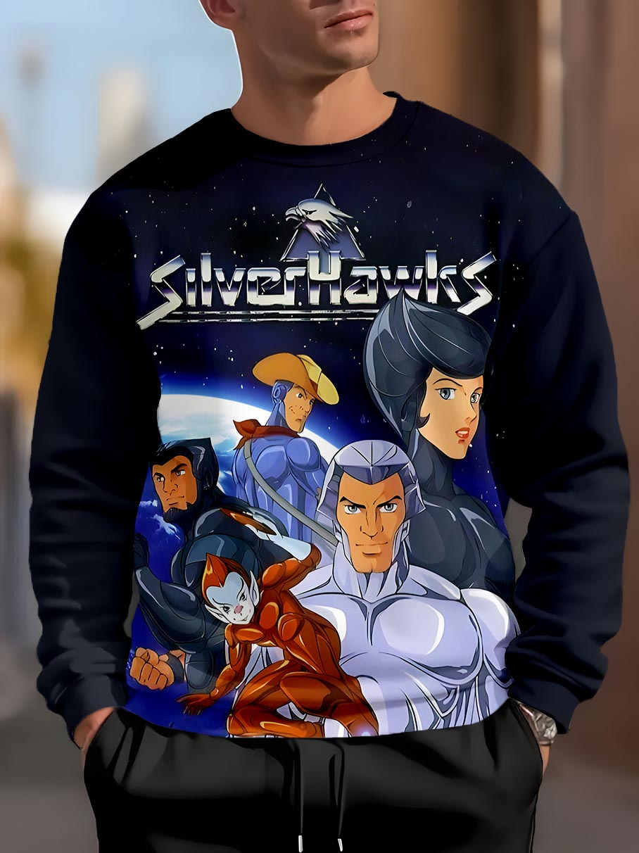 Men's Casual Classic Movie Graphic Long Sleeve Sweater