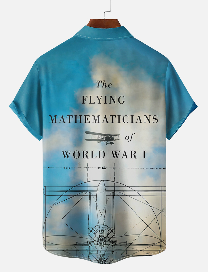 Men's retro illustration short sleeve shirt