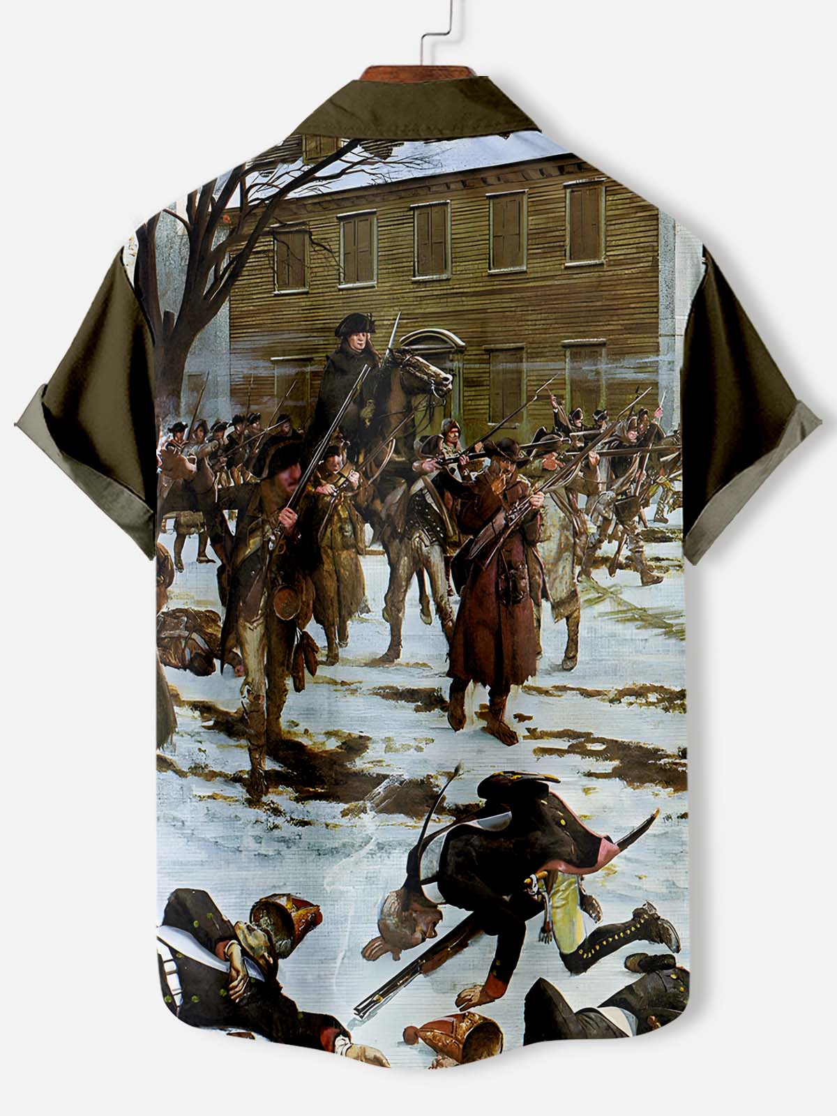 Men's American Revolutionary War Illustration short sleeve shirt