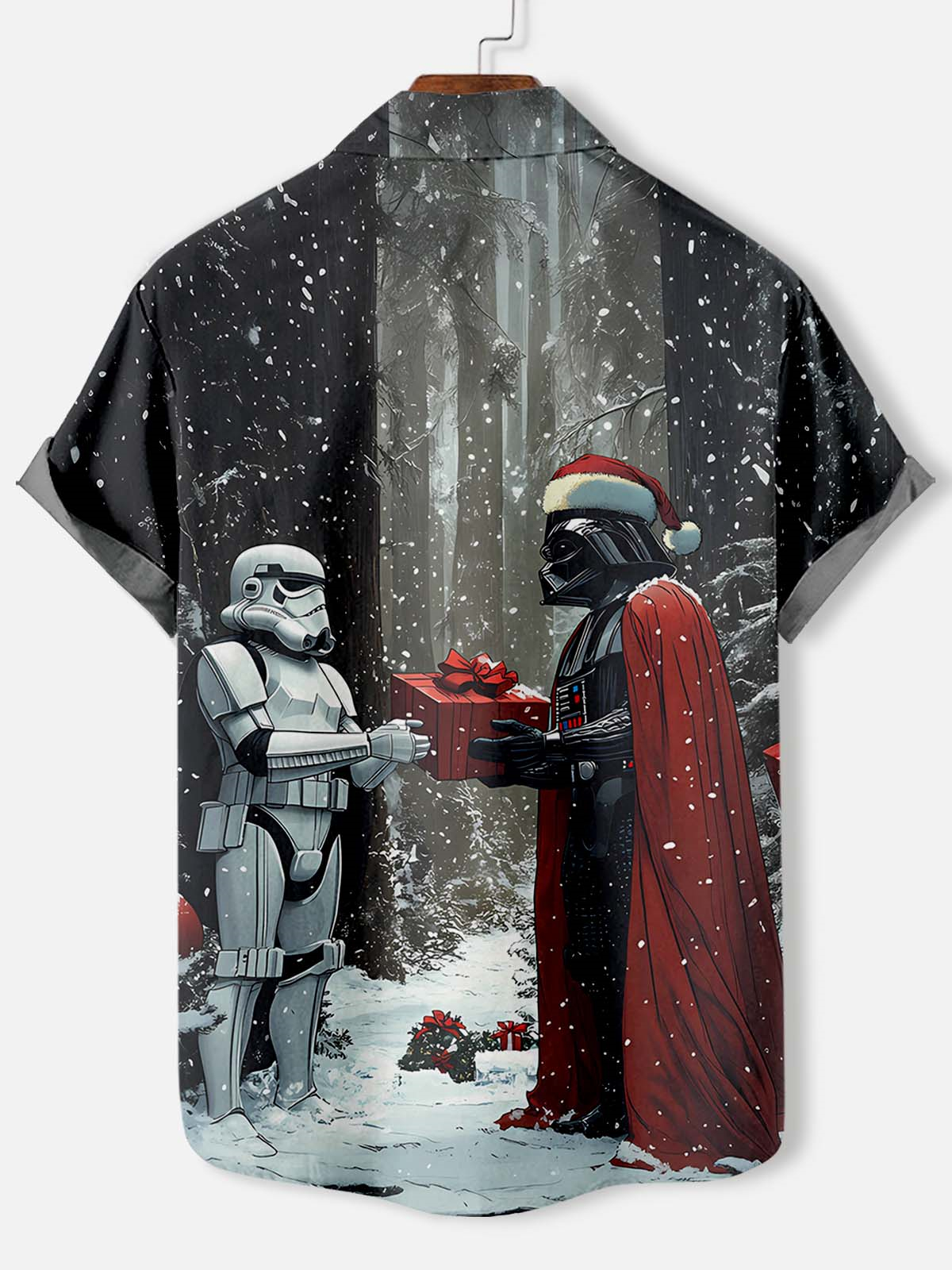 Men's Classic Movie Christmas Graphic Short Sleeve Shirt