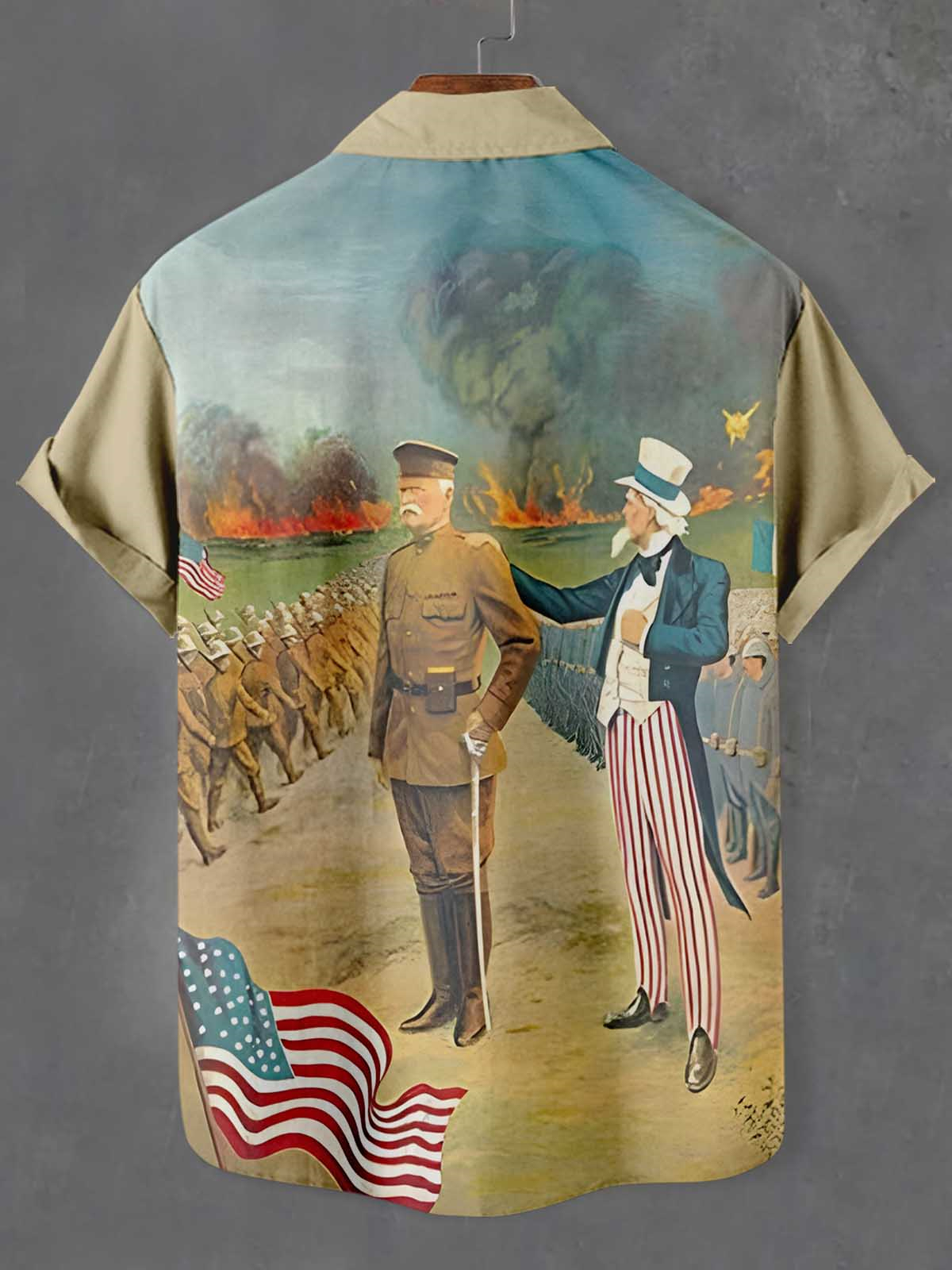 Men's Fun Cartoon Graphic Short Sleeve Shirt