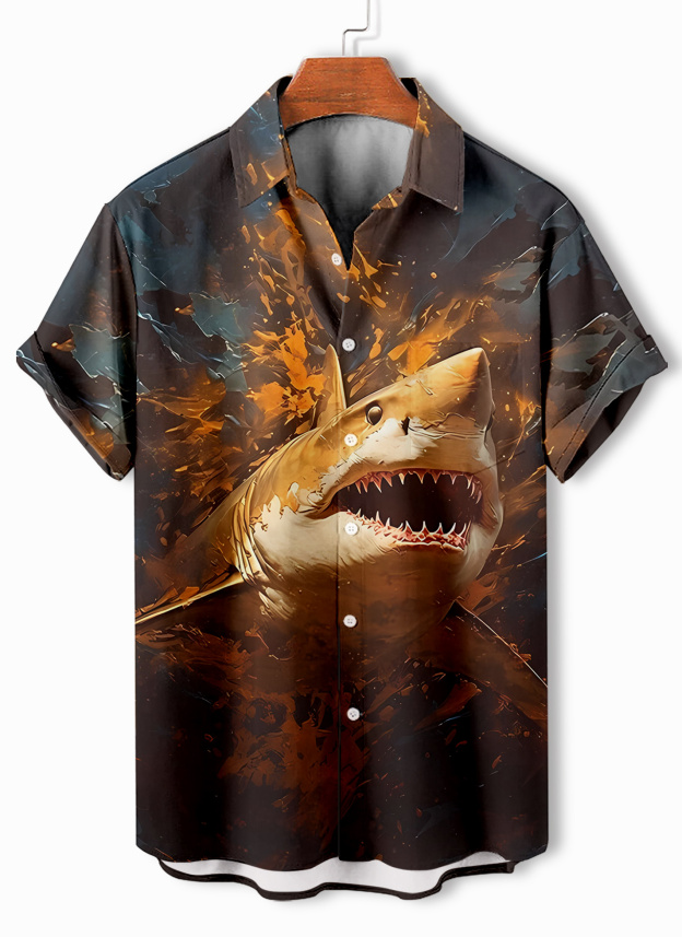 [Copy]Men's Classic Movie Godfather Animal Fun Graphic Short Sleeve Shirt