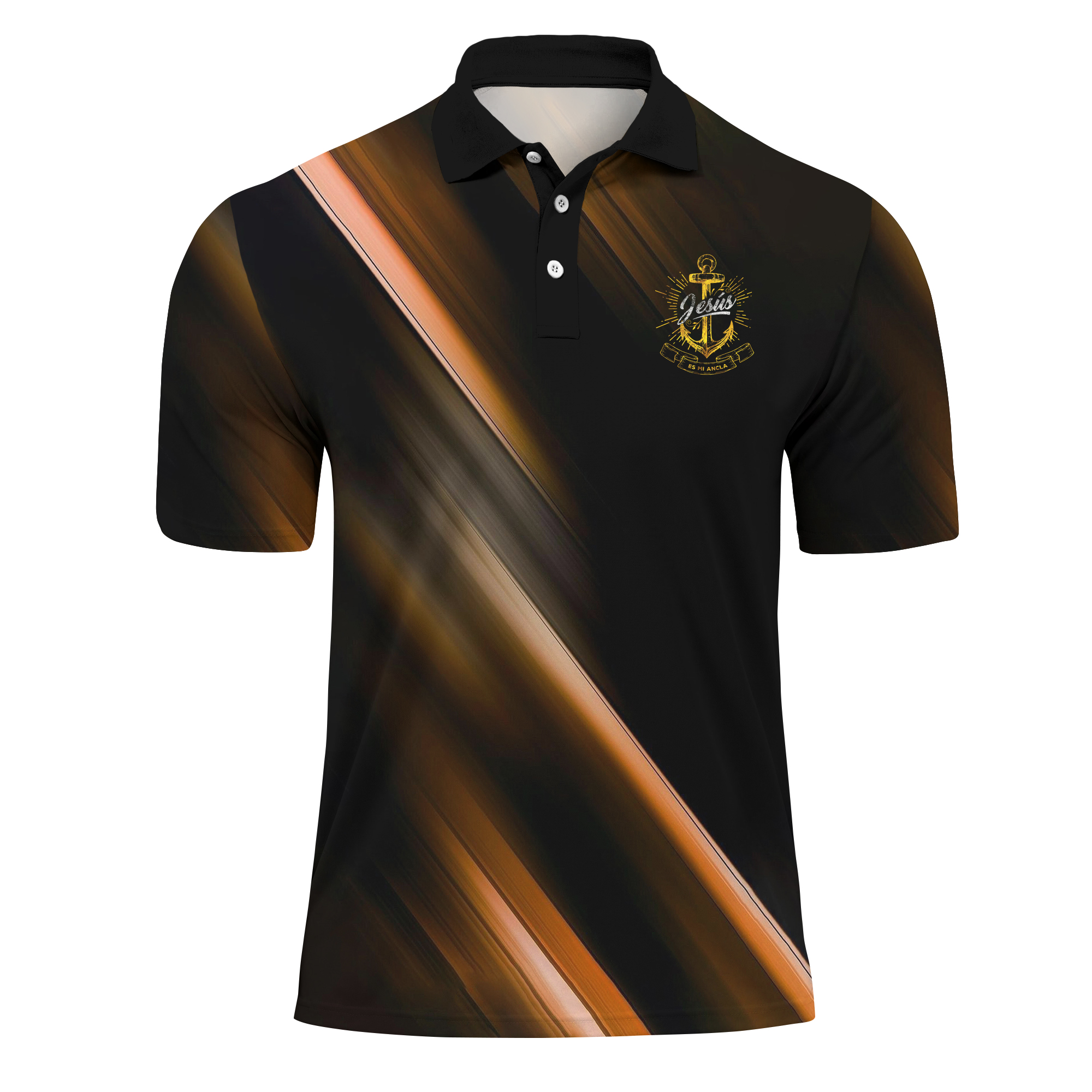 Men's Golf Casual Jesus Graphic Short Sleeve Polo Shirt