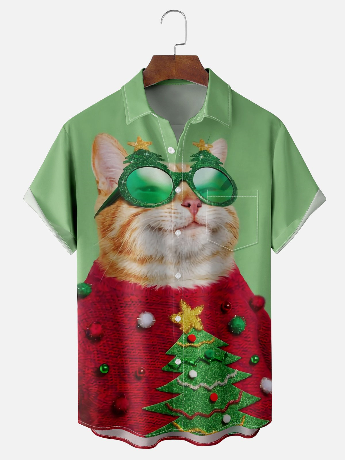 Men's Christmas Graphic Short Sleeve Shirt