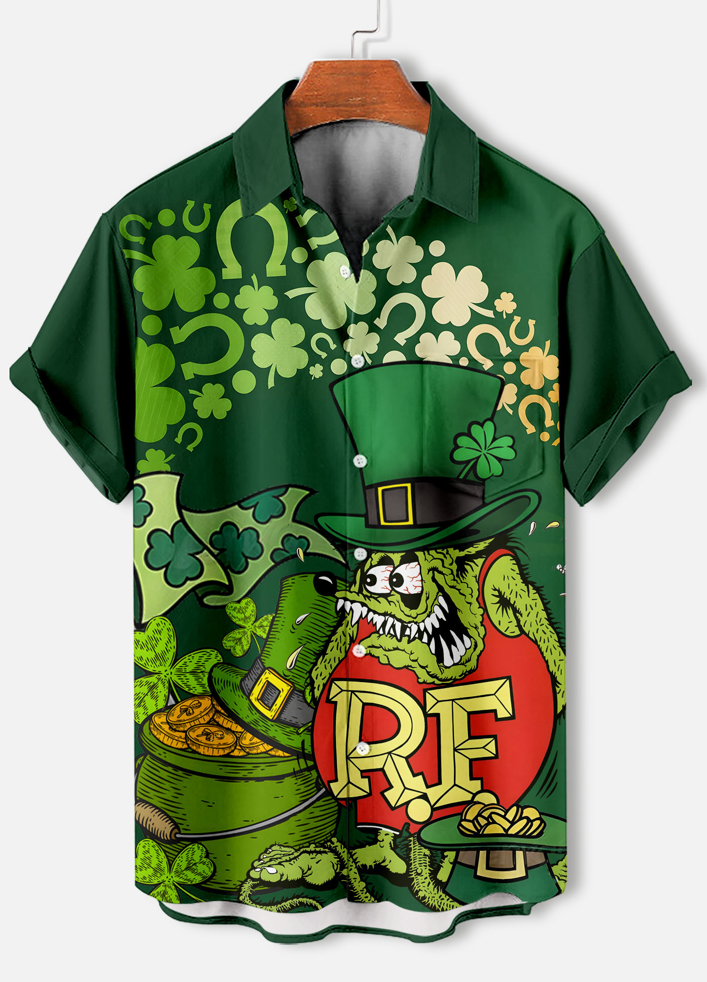 Men's Retro Comic Cartoon Classic Character Graphic Short Sleeve Shirt