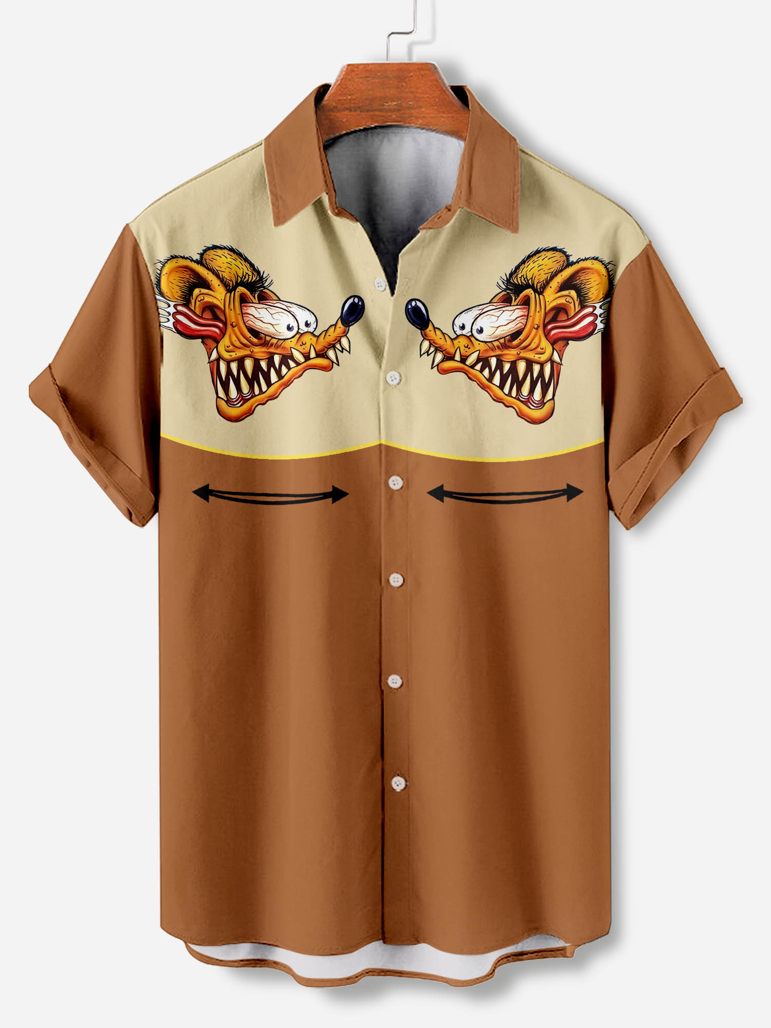 Men's Cartoon Art Graphic Short Sleeve Shirt