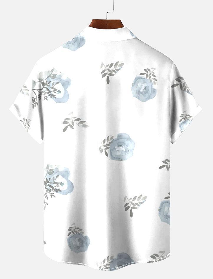 Men's Short Refreshing elegant hawaii Sleeve Shirt 
