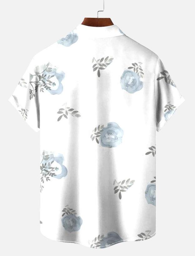 Men's Short Refreshing elegant hawaii Sleeve Shirt 