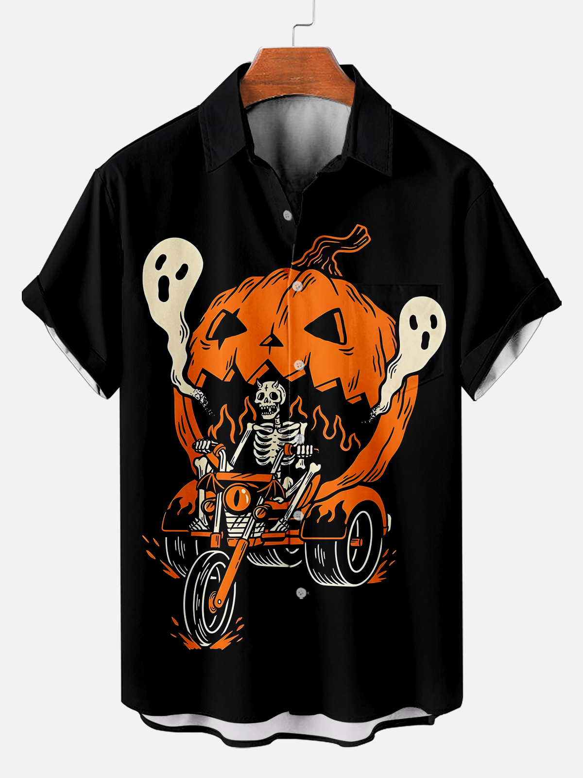 Halloween graphic short sleeve shirt