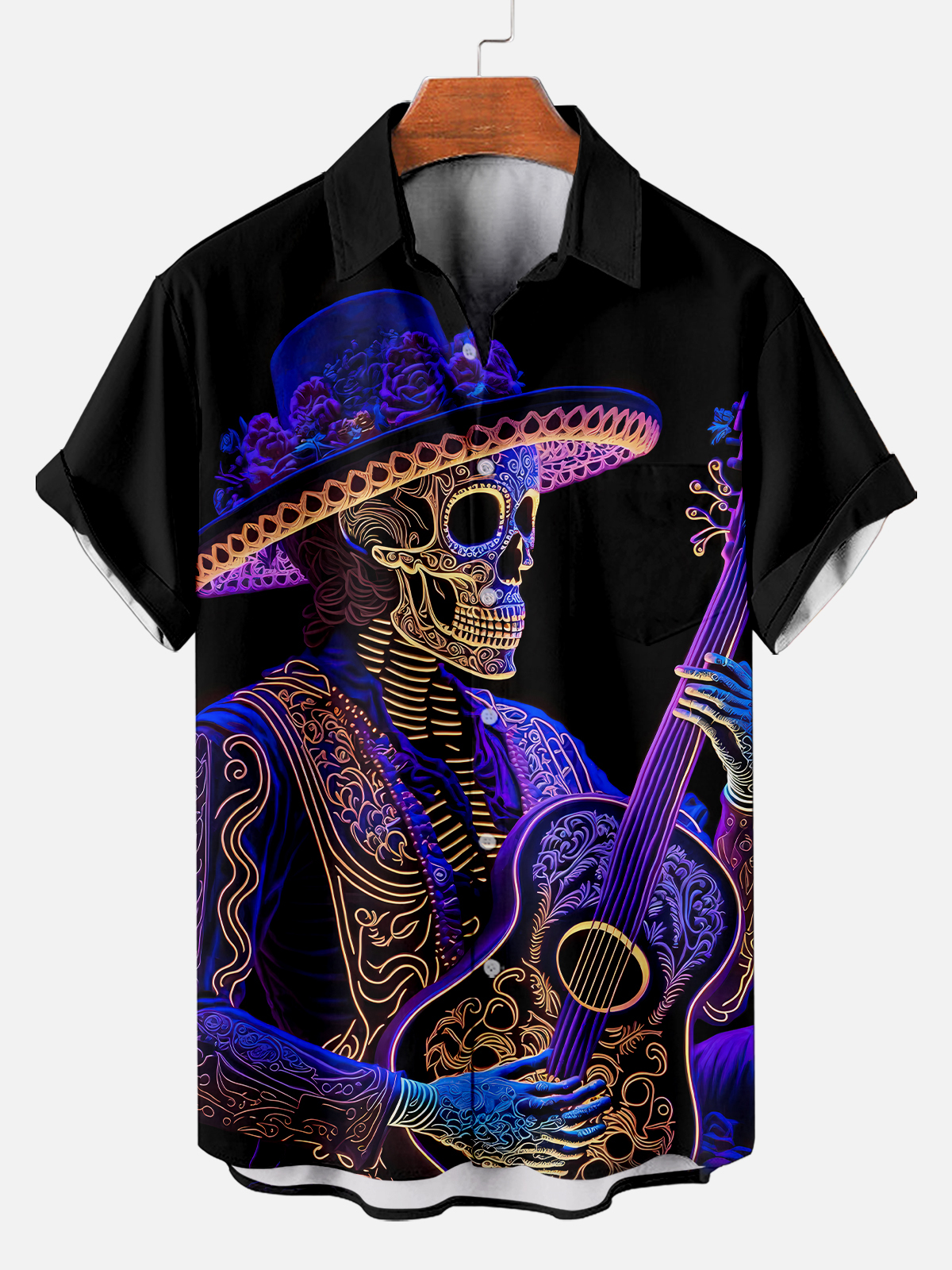 Men's Day of the Dead Graphic Short Sleeve Shirt