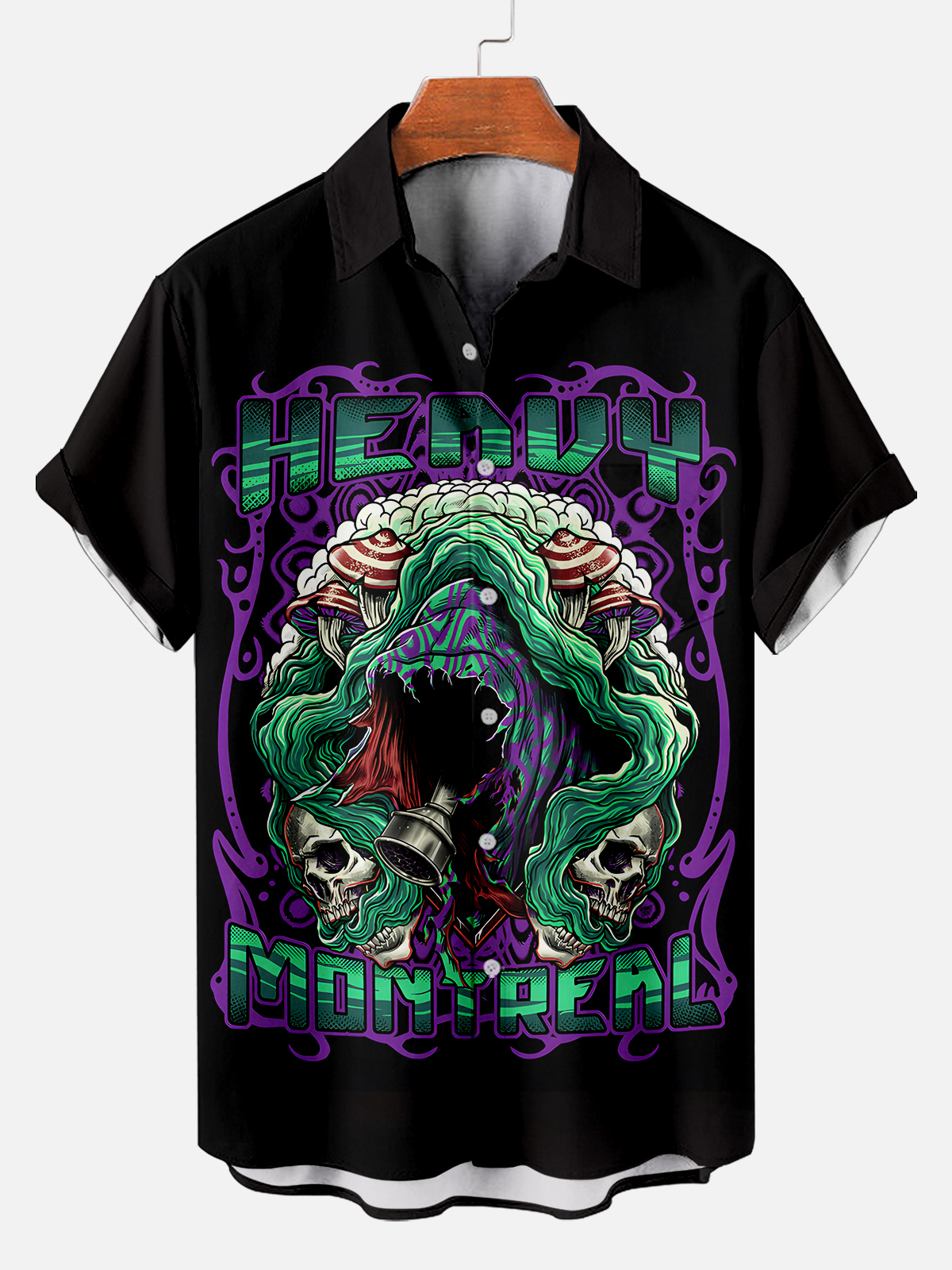 [Copy]Men's Vintage Witch Oil Painting Art Halloween Short Sleeve Shirt