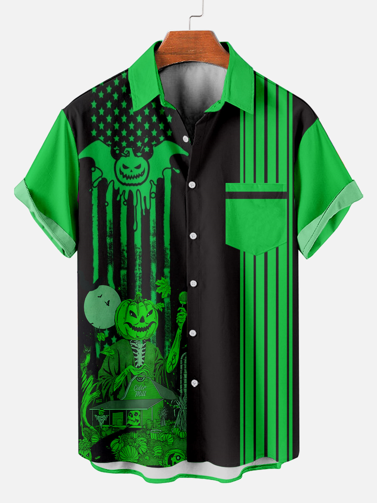 Men's Halloween Graphic Short Sleeve Shirt