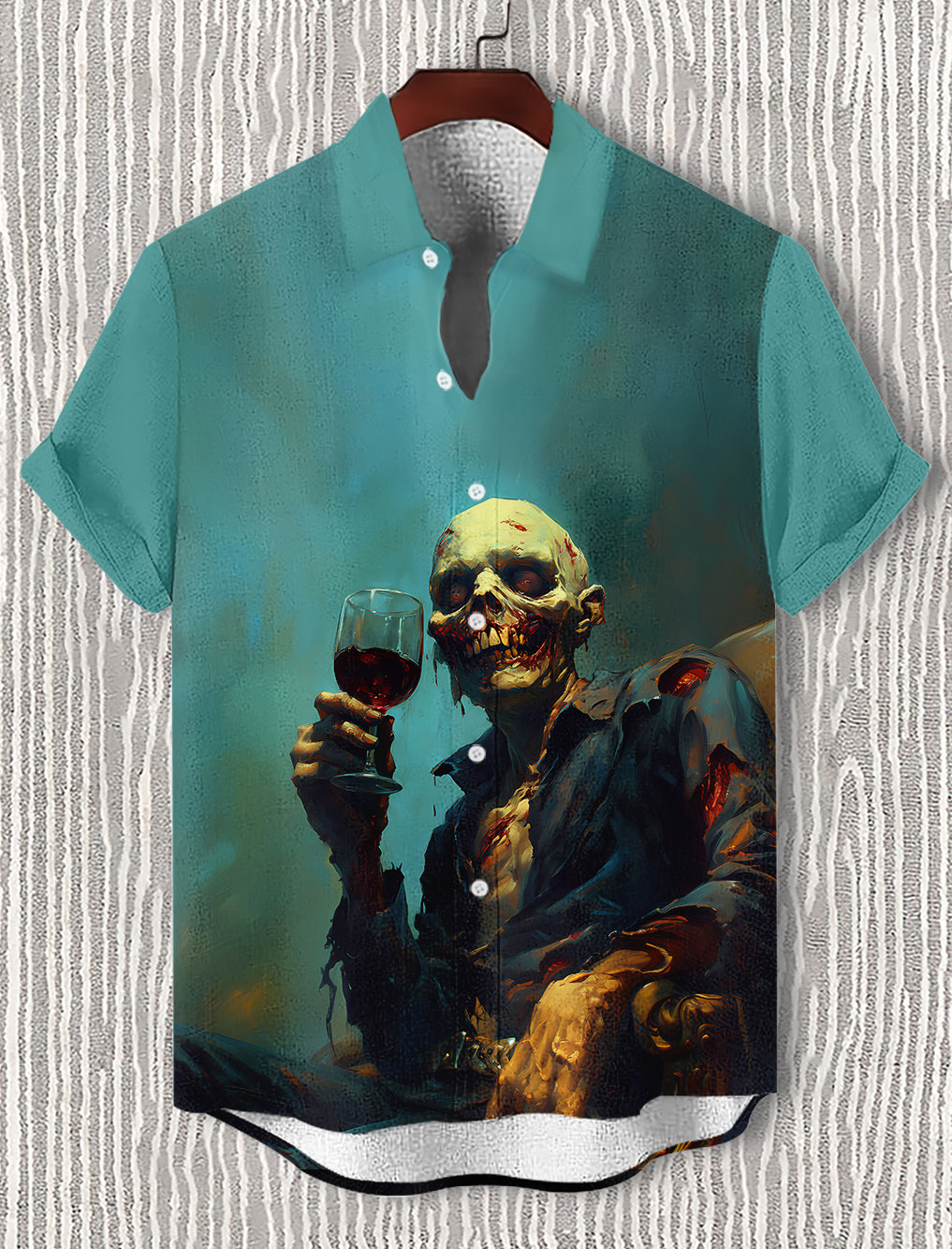Men's Halloween Atmosphere Graphic Short Sleeve Shirt