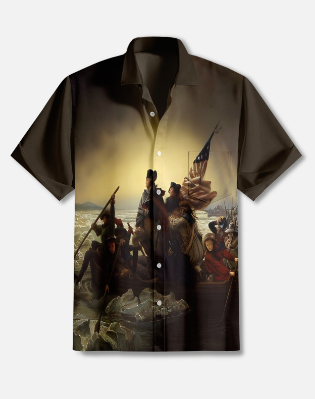 Men's illustration short sleeve shirt
