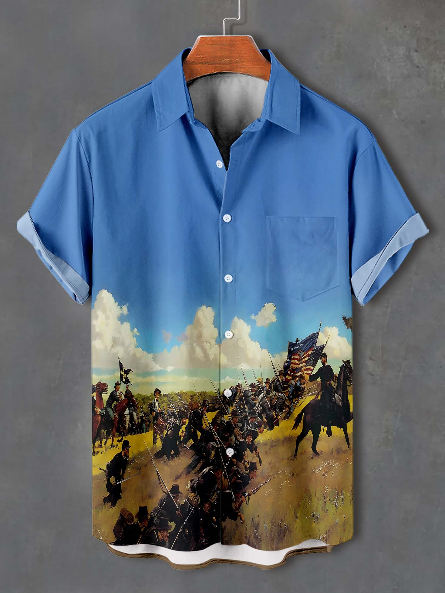 Men's Retro Graphic Short Sleeve Shirt