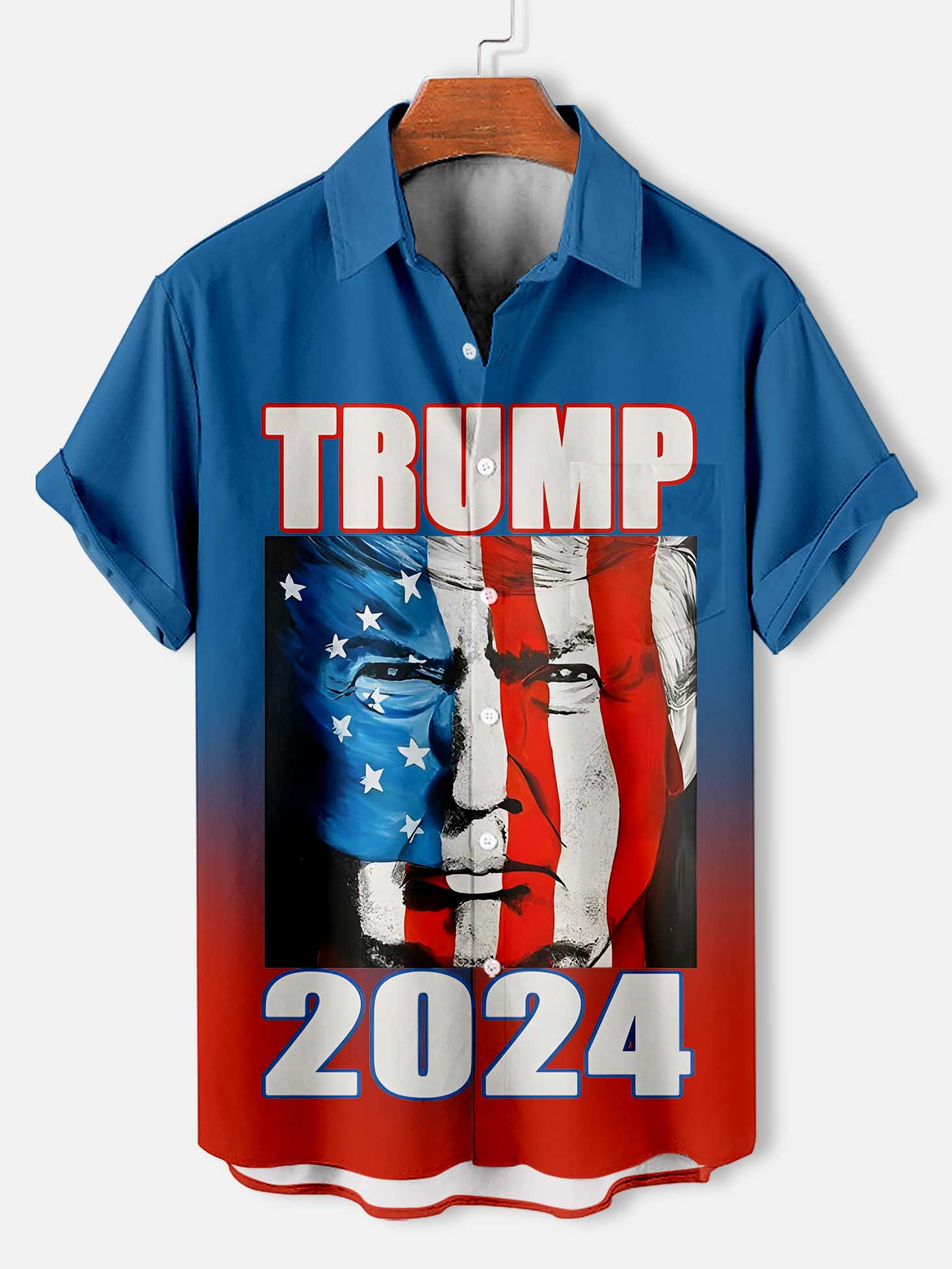 Men's Patriotic Short Sleeve Shirt