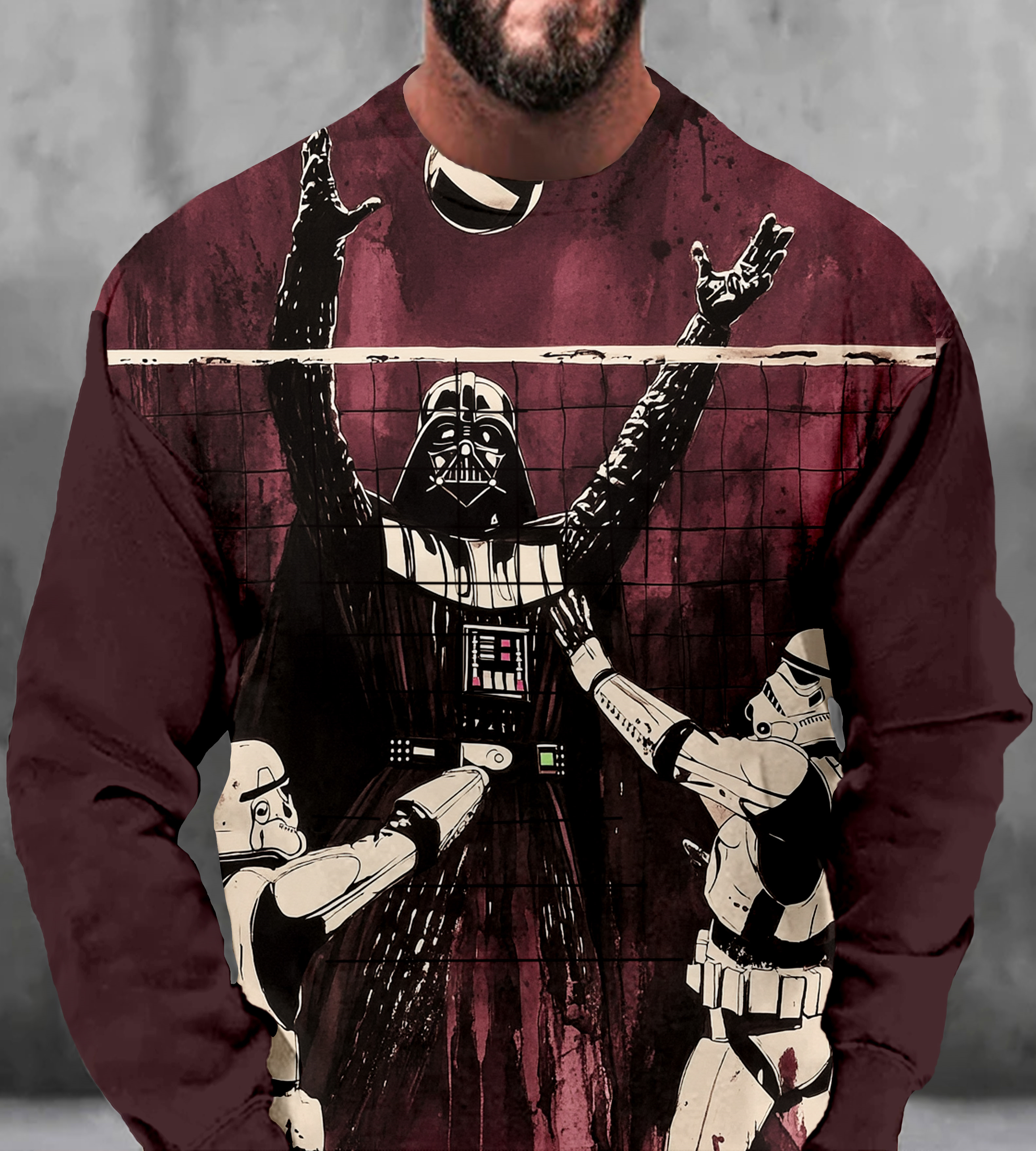 Men's Casual Classic Movie Graphic Long Sleeve Sweater