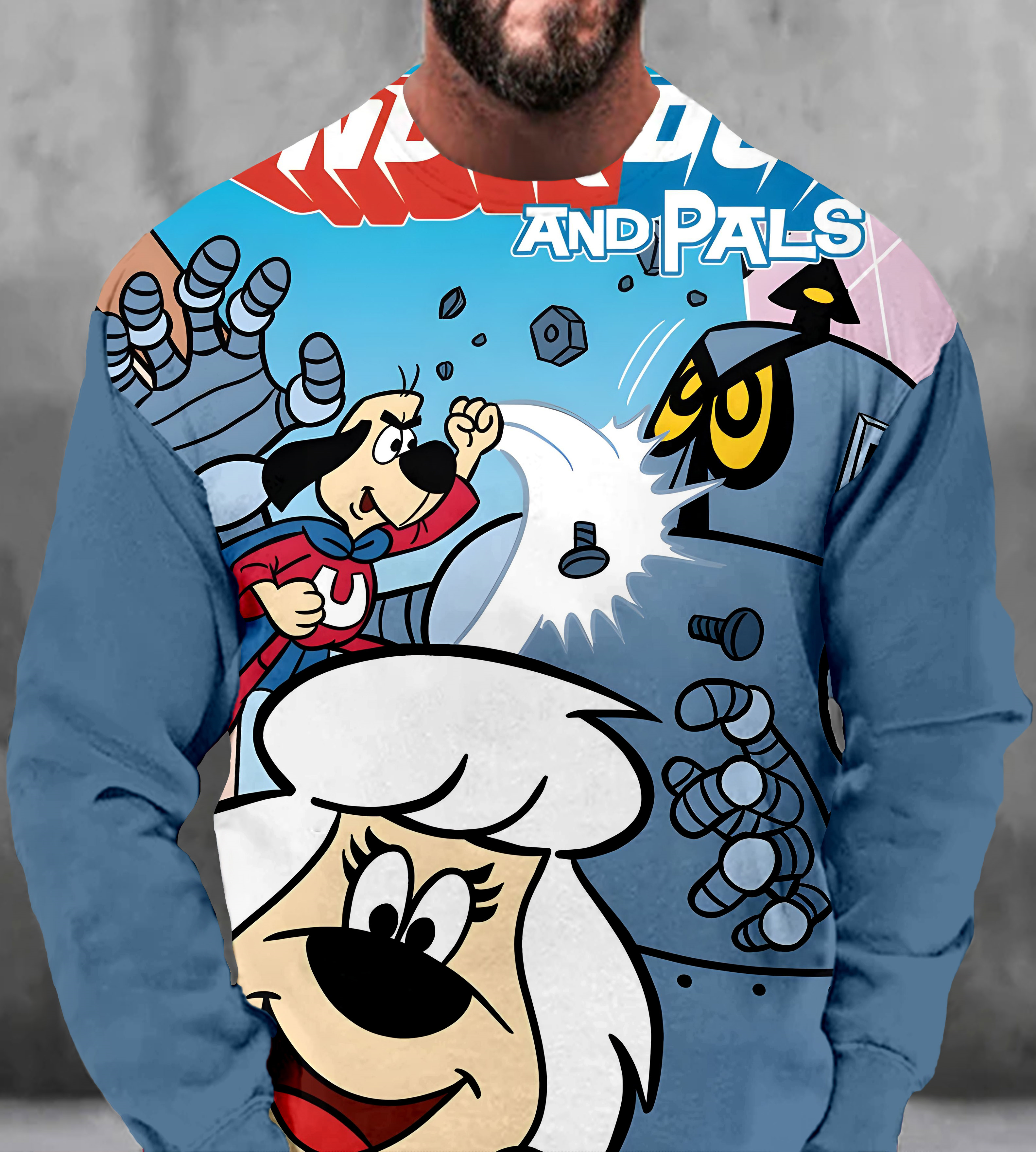 Men's Casual Classic Movie Graphic Long Sleeve Sweater