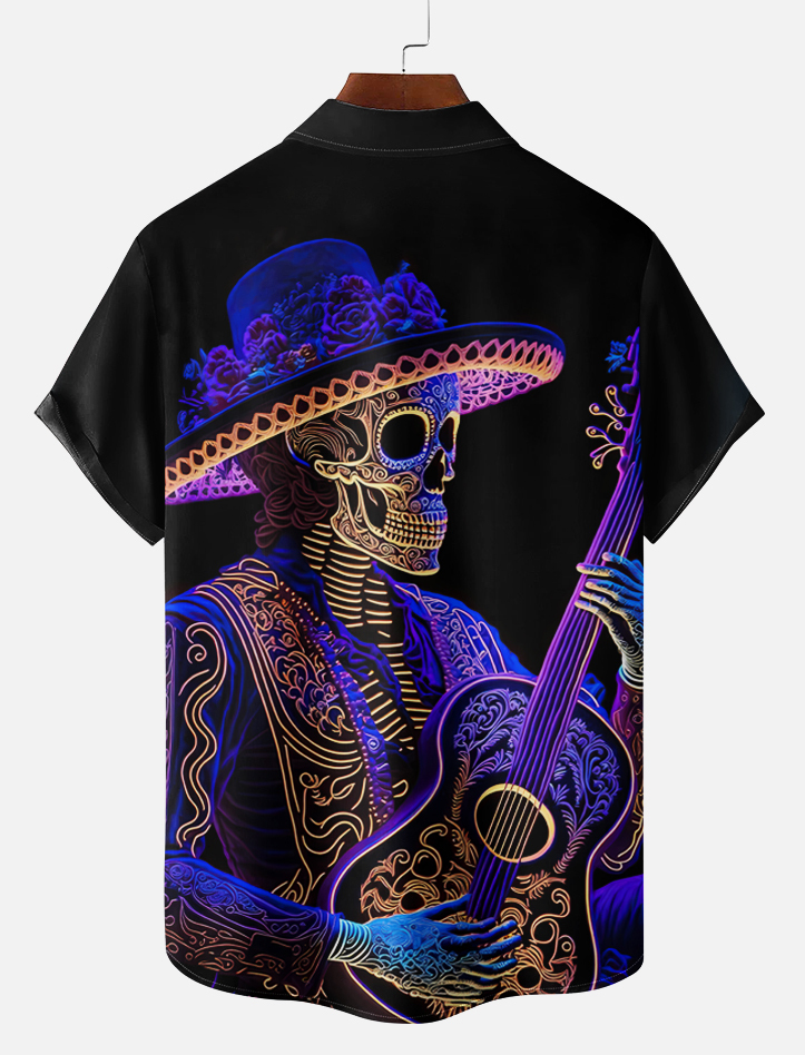 Men's Day of the Dead Graphic Short Sleeve Shirt