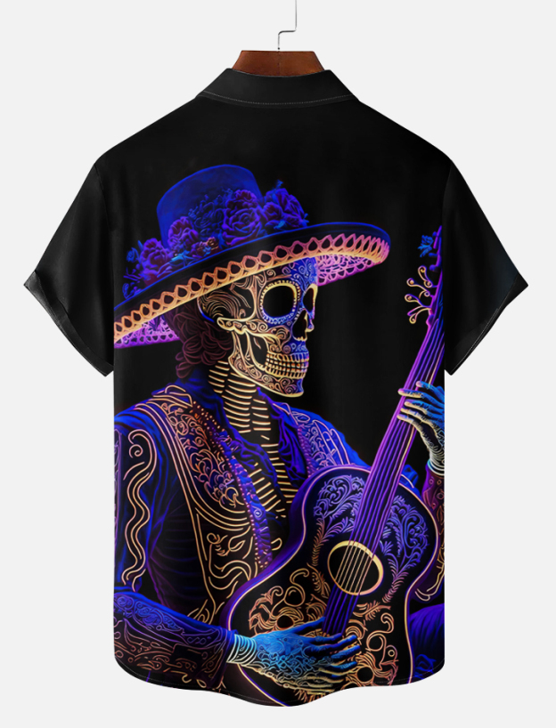 Men's Day of the Dead Graphic Short Sleeve Shirt